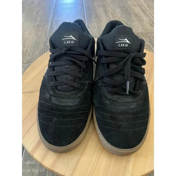 Lakai Men's Black Suede Cambridge Lace Up Skateboard Sneakers Size 10 - Picture 2 of 6